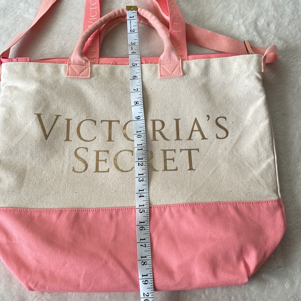 Victoria’s Secret Tote Bag Pink/Cream  Color 2 in 1 Insulated Cooler - Picture 14 of 16